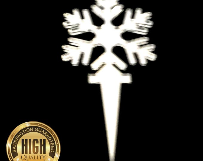 Snowflake Shaped Cake Toppers & Cup Cake Toppers - Several Colour Options Available, Any Bespoke Style Made, Crafting Customised