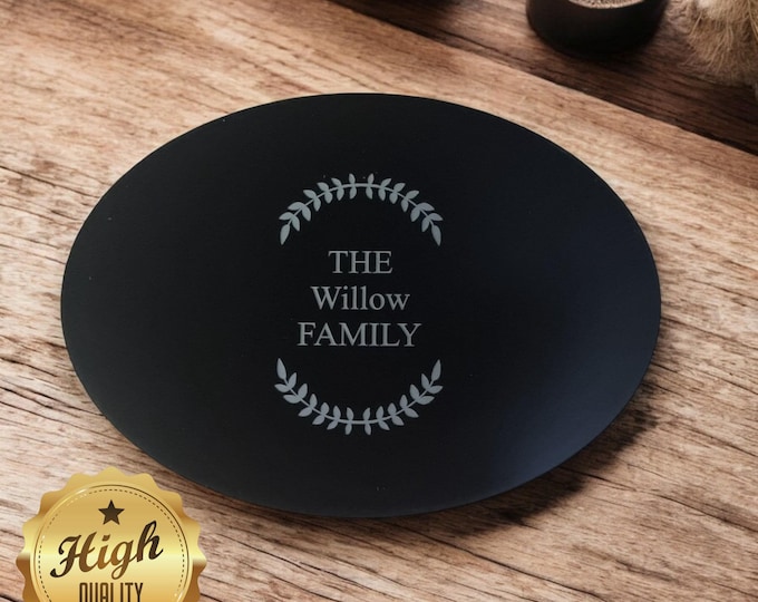 Custom Engraved Acrylic Worktop Saver: Oval Table Protector