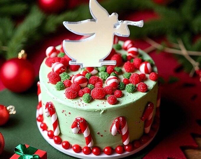 Angel Cake Toppers: Bespoke Acrylic Christmas Decorations