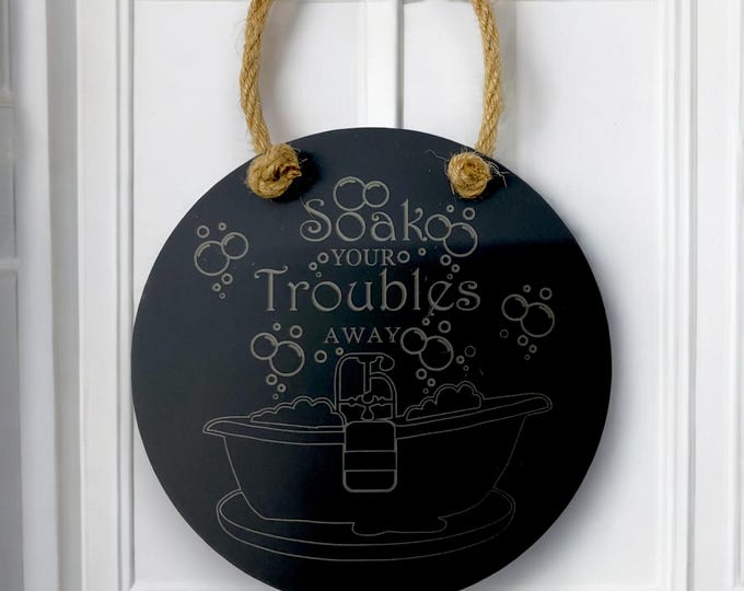 Round Bathroom Signs, Custom Colours, Sizes, Shapes, Engraving Services