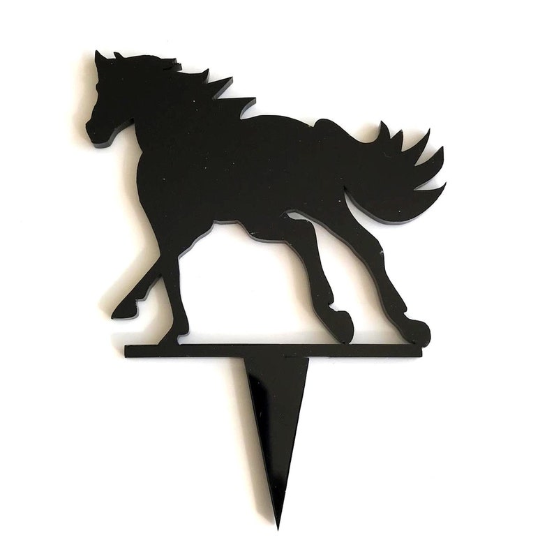 Several Colour Options Available Cantering Horse Shaped Cake Toppers /& Cup Cake Toppers