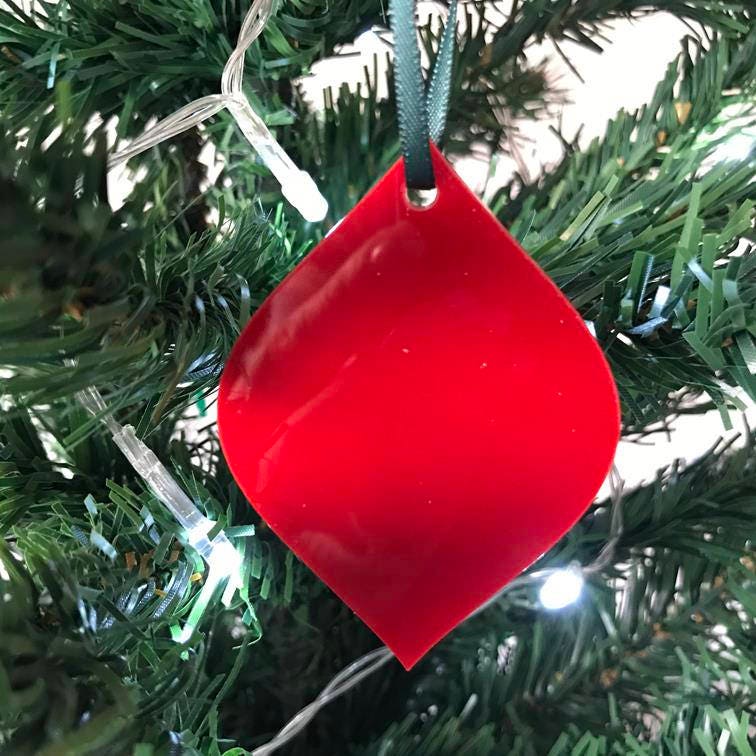 Diamond Bauble Xmas Tree Decorations In White Red Lime Green Or