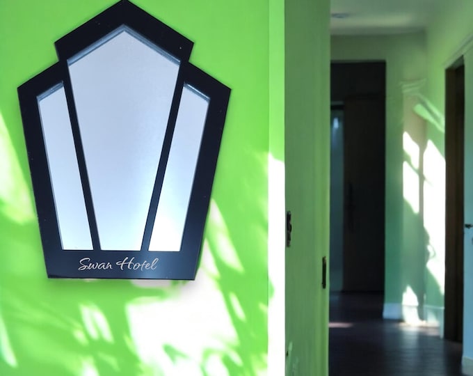 Art Deco Pentagon Mirror: Custom Color Frame, Bespoke Shapes