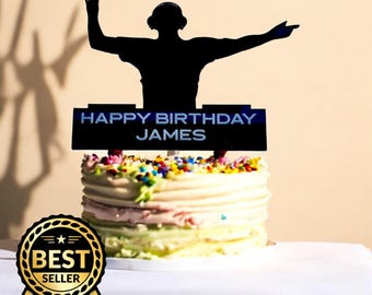 DJ Cake Toppers & Emblems - Custom Colours Sizes, Shapes Made, Engraving Services