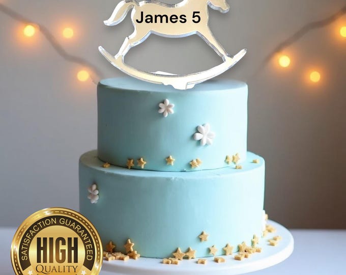 Rocking Horse Shaped Cake Toppers - Several Colour Options Available, Any Bespoke Style Made, Crafting Emblems