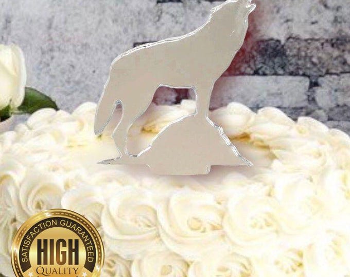 Wolf Shaped Cake Toppers & Cup Cake Toppers - Several Colour Options Available, Any Bespoke Style Made