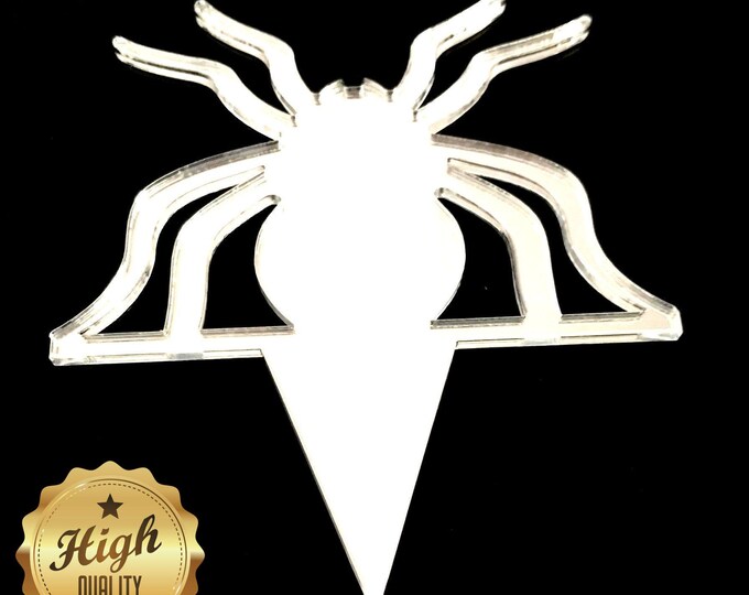 Customizable Acrylic Spider Cake Topper - Halloween Cupcake Decoration