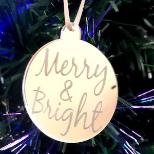 Personalized Acrylic Christmas Bauble: Custom Colors & Engraving