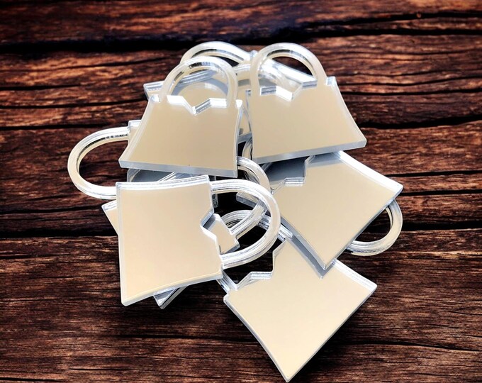 Handbag Acrylic Crafting Mirrors: Custom Colors & Sizes, Pack of 10