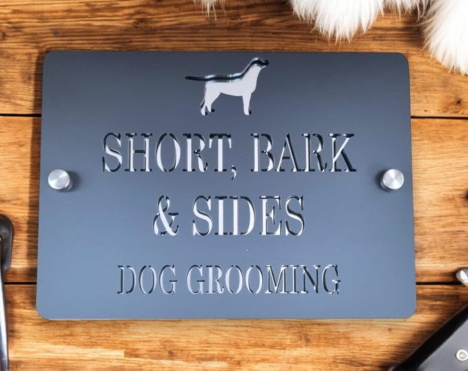 Custom Acrylic Shop Sign: Two-Color Floating Design