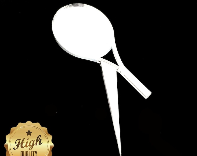 Tennis Racket Cake Toppers: Acrylic Cupcake Decorations