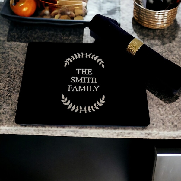 Protector de encimera de acrílico personalizado: protector de mesa grabado