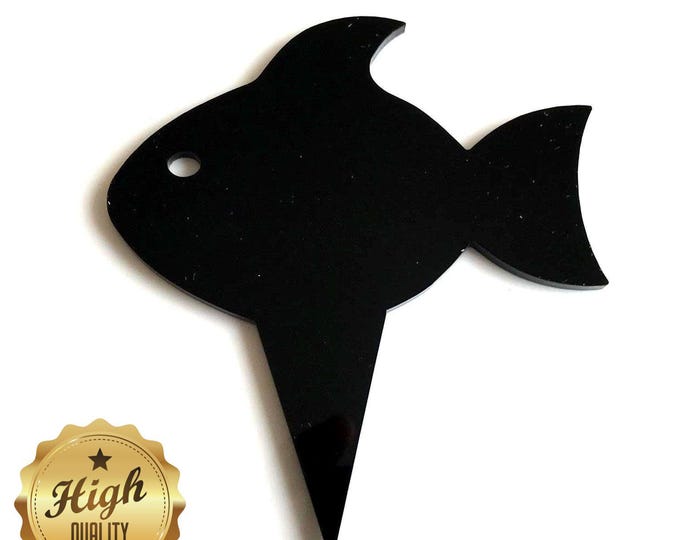 Fish Shaped Cake Toppers & Cup Cake Toppers - Several Colour Options Available, Any Bespoke Style Made, Crafting Customised