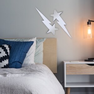 Two Shooting Star Mirrors, Custom Colours, Sizes, Shapes, Engraving Services, Sizes up to 40cm image 2