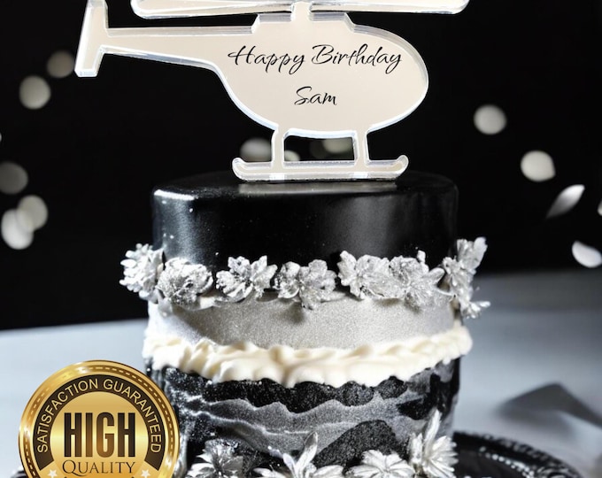 Helicopter Cake Toppers - Custom Colours, Any Bespoke Style Made