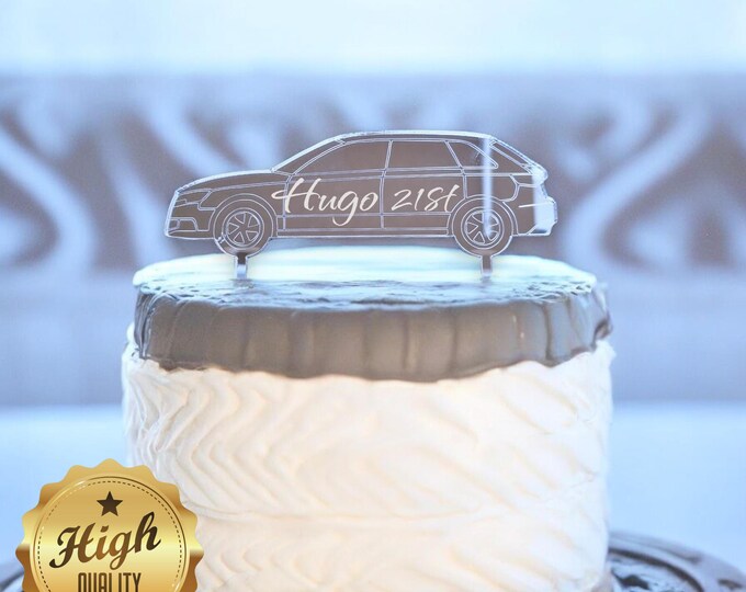 Hatchback Car / Rally Car, Custom Car Styles Made, Cake Toppers / Emblems - Custom Colours, Sizes & Engraving Services