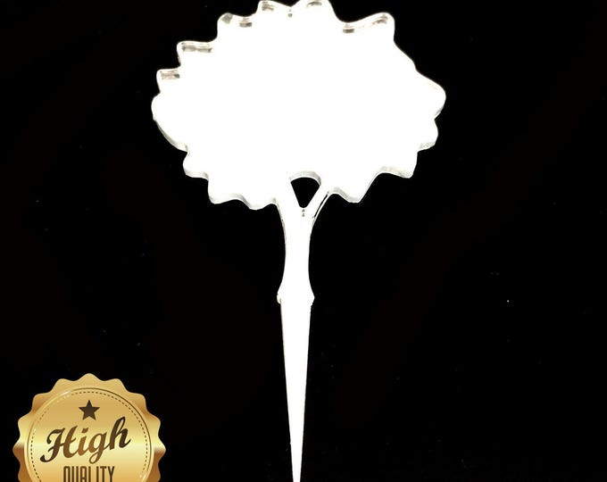 Handcrafted Tree & Cupcake Toppers - Customised Designs, Various Colors, Eco-Friendly Acrylic - Perfect for Cake Decoration