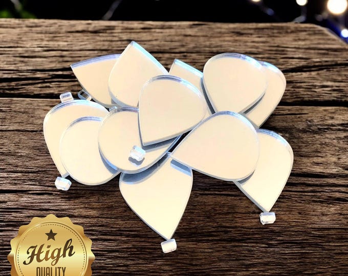 Hot Air Balloon Shaped Crafting Mirrors, Custom Colours, Woods, Sizes, Shapes, (Holes for Jewellery or hoops for invites) Packs of 10