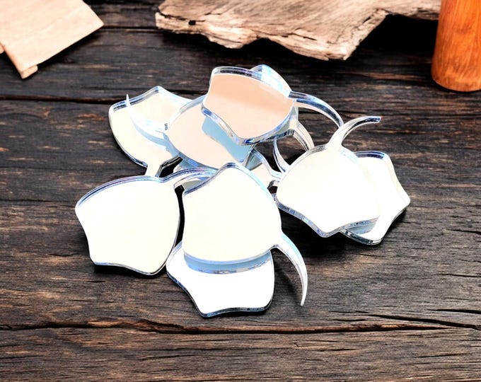 Stingray Acrylic Crafting Mirrors: Custom Colors & Sizes (Pack of 10)