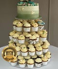 Handcrafted Custom Wedding & Party Cup Cake Stands with Bespoke Sizes, Tiers, Heights, Gaps, - Colours | Eco-Friendly Recycled Acrylic |