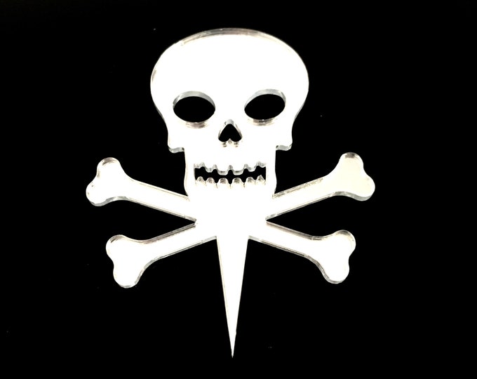Pirate Skull & Crossbones Cake/Cupcake Toppers - Recycled Acrylic
