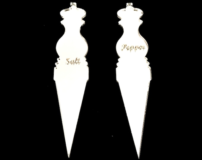 Salt & Pepper Acrylic Cake Toppers: Custom Bespoke Style