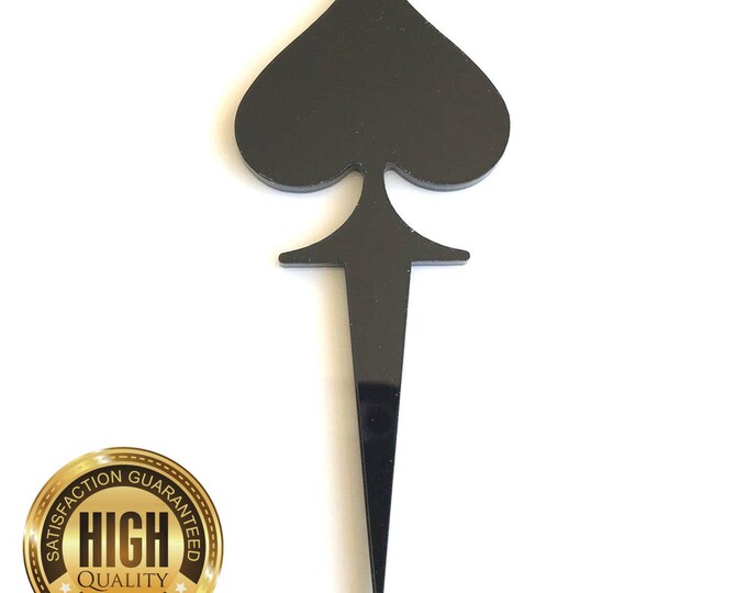 Cards, Spade, Club, Heart and Diamond Shaped Cake Toppers & Cup Cake Toppers, Any Bespoke Style Made, Crafting Customised