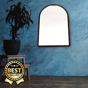 Arched Shaped Mirrors with a Colour Frame of your Choice & Hooks, Bespoke Shapes Made