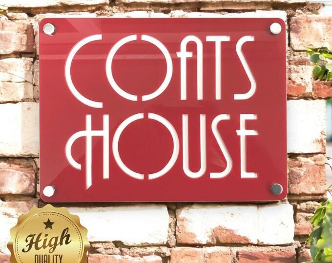 Rectangular House or Shop / Beauty Signs - Custom Colours, Woods, Sizes & Shapes Made