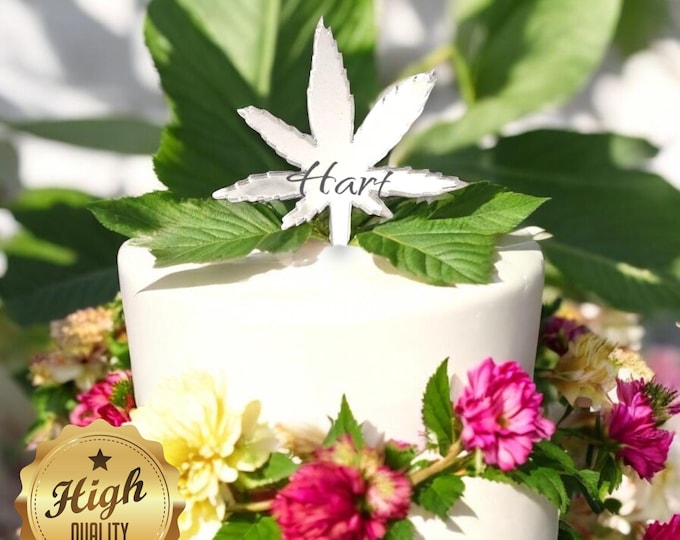 Hemp Leaf Cake Toppers & Cup Cake Toppers - Several Colour Options Available, Any Bespoke Style Made, Crafting Customised