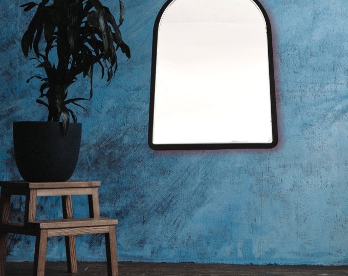 Arched Shaped Mirrors with a Colour Frame of your Choice & Hooks, Bespoke Shapes Made