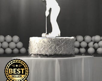 Golfer Shaped Birthday Cake Toppers & Embelishments - Custom Colours, Sizes, Shapes and Engraving Services