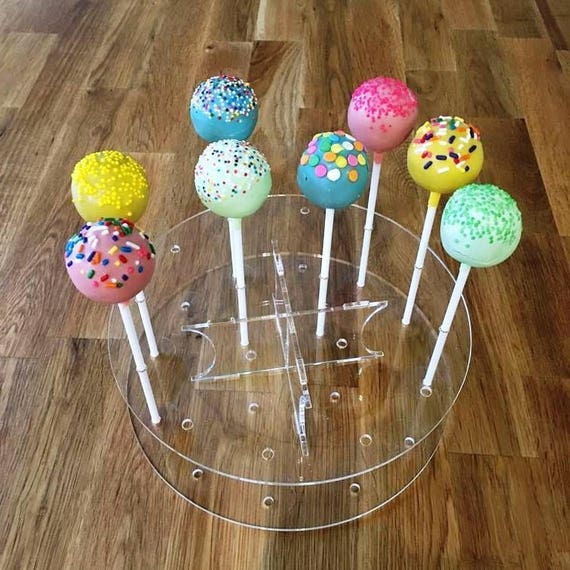 2 PCS Cake Pop Holder Display Stand for 12 Candy Pops Clear