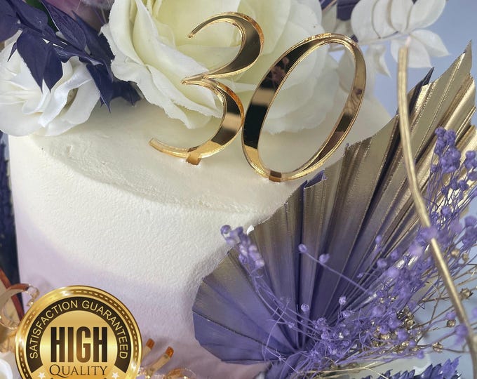Age & Name Cake Toppers (Age Topper and Name Emblem) - Many Colour Choices - Bespoke Designs Made, Any Bespoke Style Made