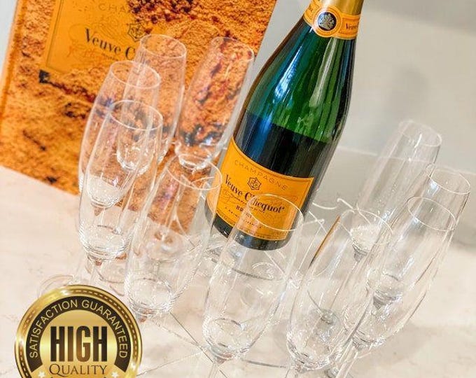 Wedding & Party Champagne/Prosecco Display Stands for Flute Glasses - Bottles, Custom Sizes - Colours, Acrylic, UK Made