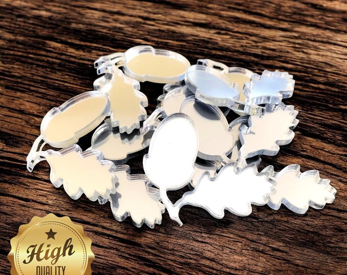 Acorn Crafting Mirrors - Customizable Colors, Sizes, Shapes, Packs of 10 - Perfect for Embroidery, Quilting, and Card Crafting