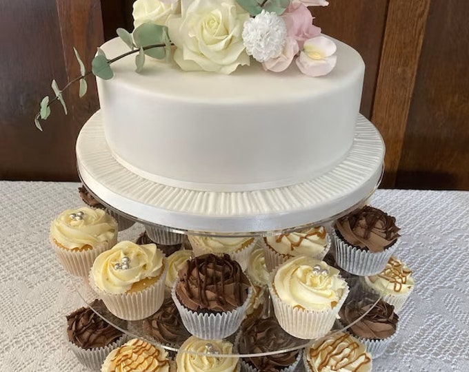 Three Tier Acrylic Cake Stand: Custom Shapes & Colors