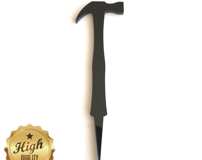 Hammer Cake Topper: Recycled Acrylic Construction Theme