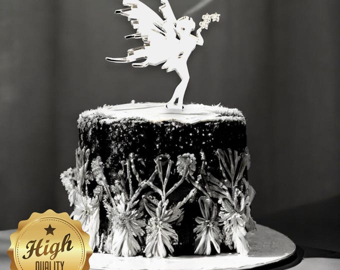 Fairy Cake Topper: Recycled Acrylic, Custom Colors & Sizes