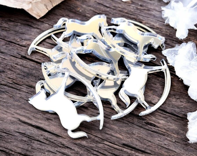 Rocking Horse Acrylic Crafting Mirrors: Custom Colors & Sizes (Pack of 10)