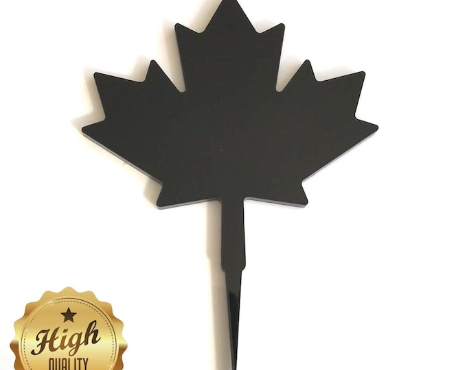 Canadian Maple Leaf Cake Topper: Acrylic Cupcake Decoration