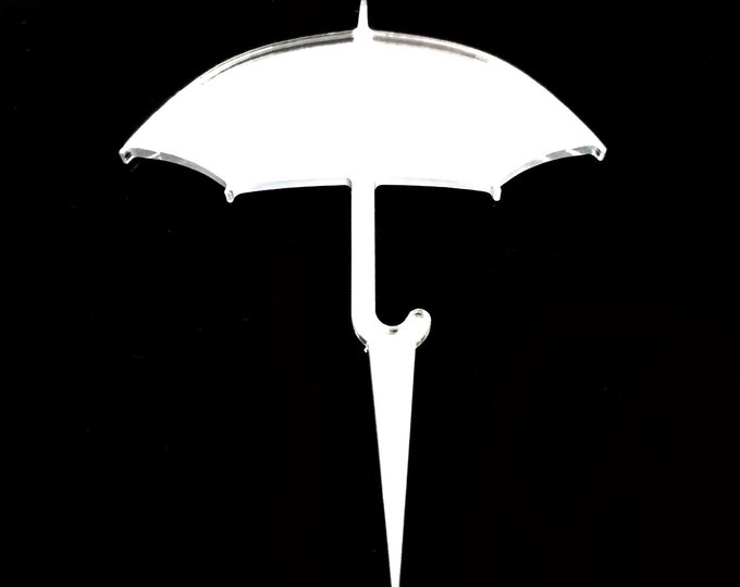 Umbrella Cake Toppers: Acrylic Cupcake Decorations