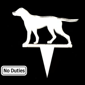 Topper na tort z psem Pointer: spersonalizowana akrylowa dekoracja babeczek