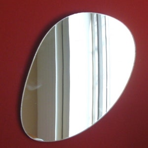 Long Pebble Shaped Mirrors (different sizes available), Bespoke Shapes Made