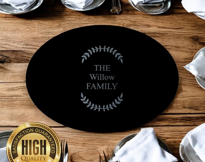Oval Placemats & Coasters - Custom Matt or Gloss Colours, Sizes, Shapes and Engraving Services