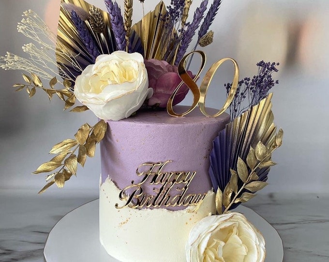 Personalized Acrylic Cake Topper: Custom Birthday Design