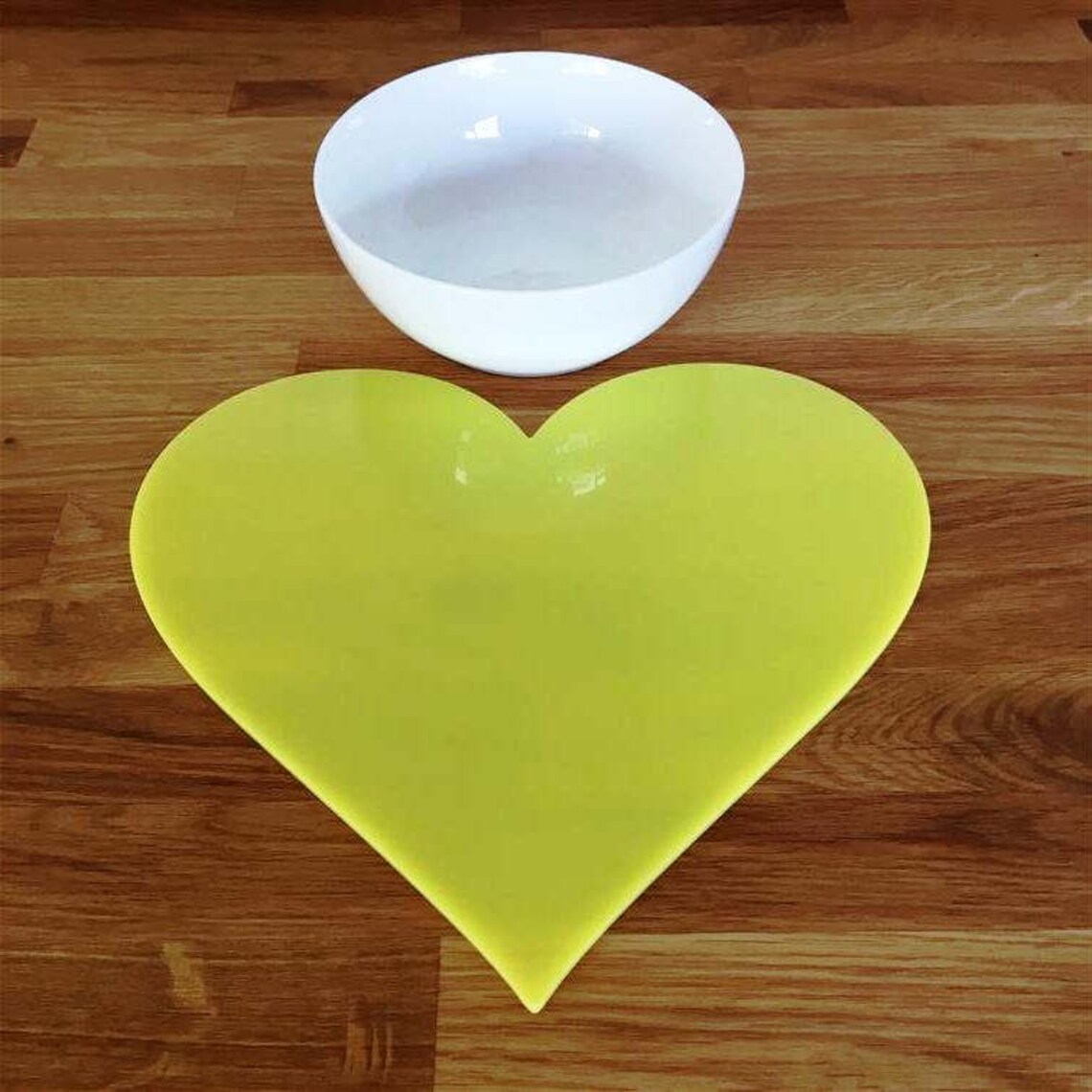 Heart Shaped Placemats or Placemats & Coasters in Yellow Etsy