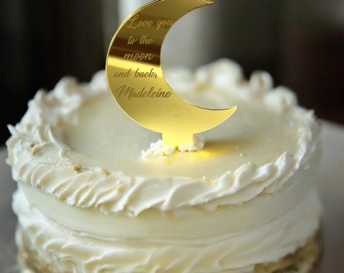 Moon Cake Toppers, Custom Colours, Sizes and Personalised