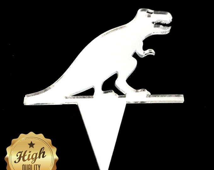 T-Rex Dinosaur Shaped Cake Toppers & Cup Cake Toppers - Several Colour Options Available, Any Bespoke Style Made, Crafting Customised