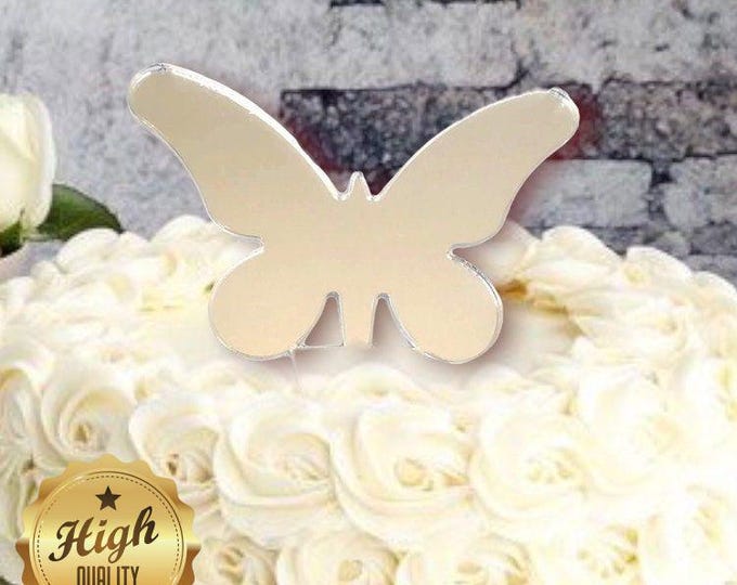 Butterfly Long Wings Shaped Cake Toppers & Cup Cake Toppers - Several Colour Options Available, Any Bespoke Style Made